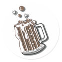 retro style root beer graphic stickers