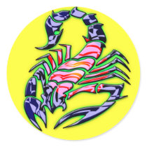 RETRO STYLE SCORPION stickers by dgpaulart RETRO STYLE SCORPION stickers