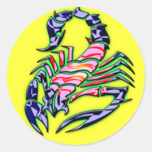 RETRO STYLE SCORPION STICKERS