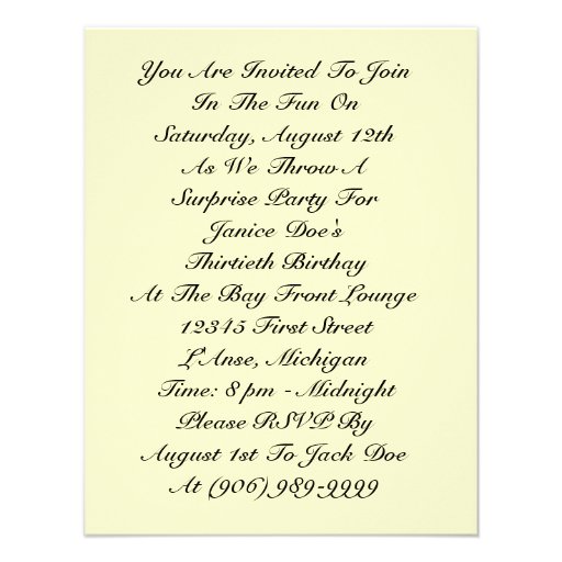 Retro Style Surprise Party Invitations balloon gal
