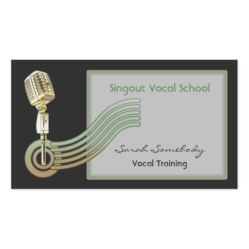 Retro Style Vintage Mic Business Cards : Zazzle