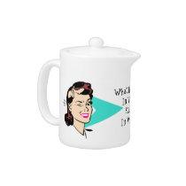 Retro Style Wink Teapot Any Fun Sentiment! teapots