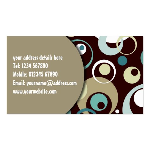Retro Styled Business Card (back side)