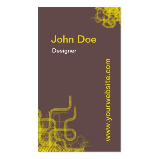 Retro styling business card (front side)