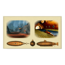 retro submarine posters