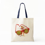 RETRO SUMMER BEACH BAGS TOTE BAG RED SUNGLASSES