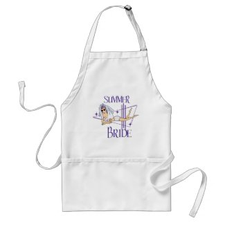 Retro Summer Bride apron