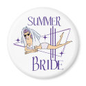 Retro Summer Bride Gifts magnet