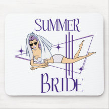 Retro Summer Bride Gifts Mousepads