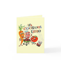RETRO SUMMER COOKOUT BBQ INVITATION
