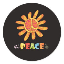 Retro Sun Peace Symbol.png Stickers