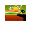 retro sun rainbow view t-shirts