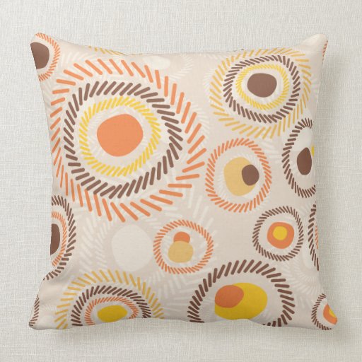 Retro Sun Throw Pillows