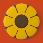 retro, sunflower, button, pins, backpack pins,