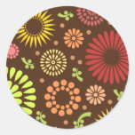 Retro sunflowers sticker