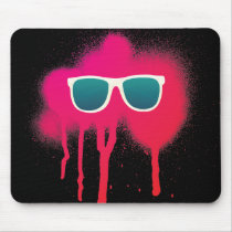 Retro Sunglasses Splatter Mousepad