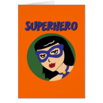 Retro Superhero Greeting Cards
