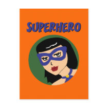 Retro Superhero Post Card