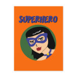 Retro Superhero Post Card