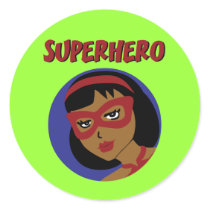 Retro Superhero stickers