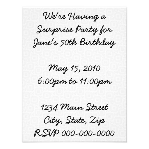 Retro Surprise Party Custom Invite