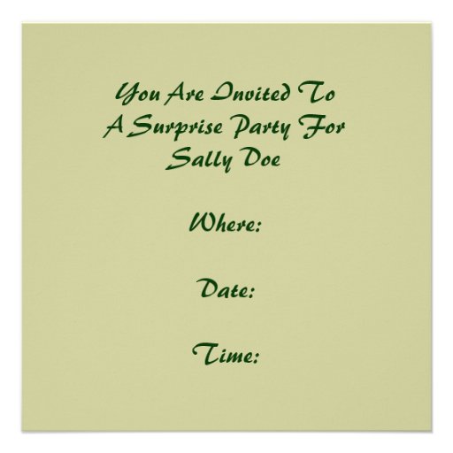 Retro Surprise Party For Any Occasion Invitations