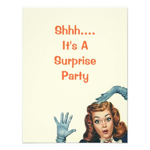 Retro Surprise Party For Any Occasion Invitations