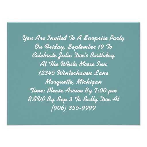 Retro Surprise Party Gal Birthday Cake Invitations