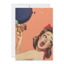 Retro Surprise Party Invitation Occasion Blank 5x7