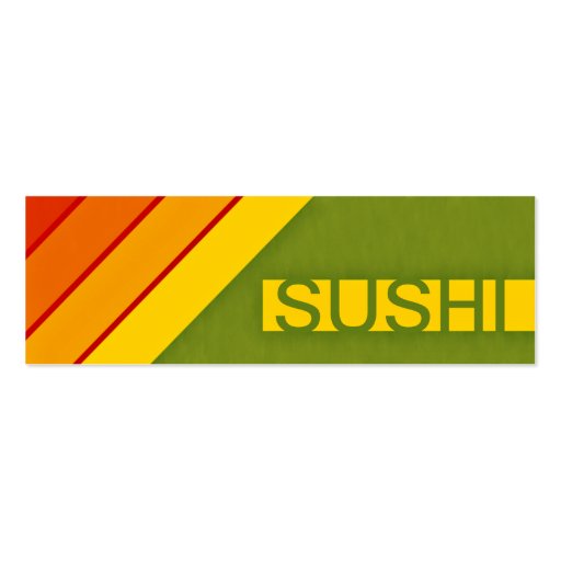 retro SUSHI Business Card Template (front side)