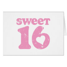 Retro Sweet 16 Greeting Cards