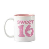 Retro Sweet 16 mugs by koncepts Retro Sweet 16 mugs