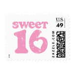 Retro Sweet 16 Postage Stamp