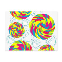 retro sweets postcards