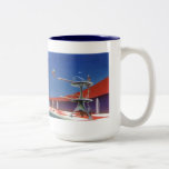 Retro Swimming Illustration Mug mugs