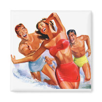 Retro Swimsuit Advertisement Magnet