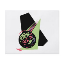 retro swirl bowling ball full color flyer