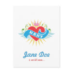 Retro Tattoo Baby Shower Invitations Post Cards