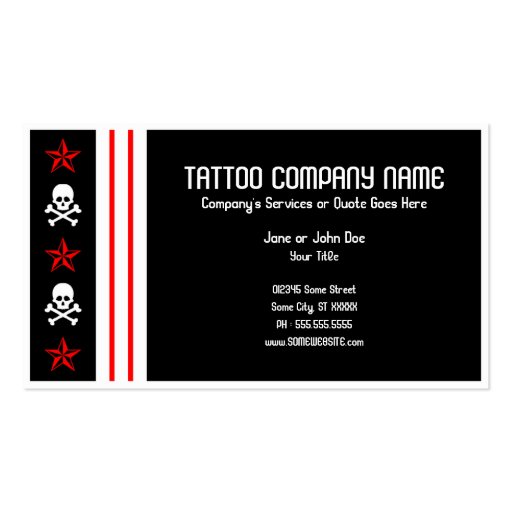 retro tattoo business card (back side)