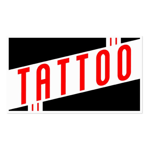 retro tattoo business card