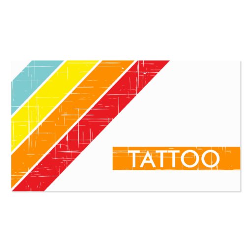 retro TATTOO Business Card Templates (front side)