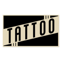 retro tattoo business cards