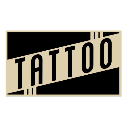 retro tattoo business cards