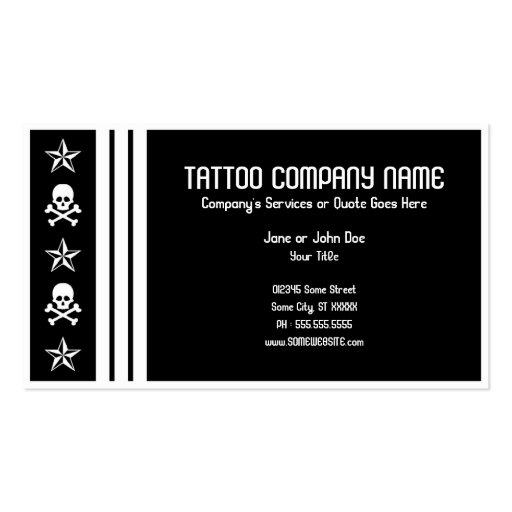 retro tattoo business cards (back side)