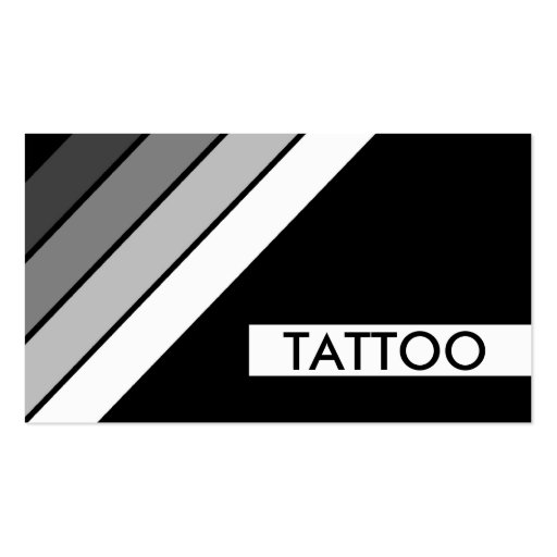 retro TATTOO stripes Business Card Template (front side)