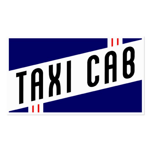 retro taxi cab business card (front side)