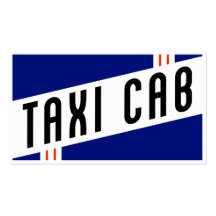 retro taxi cab business card