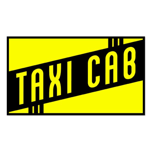 retro taxi cab business cards
