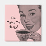 Retro Tea Fridge Magnets