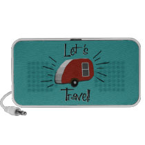 Retro Teardrop Camper Doodle Speaker